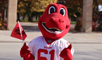 MSUM Dragon Mascot