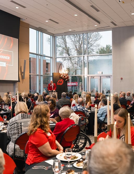 Christianson Alumni Center with an event taking place